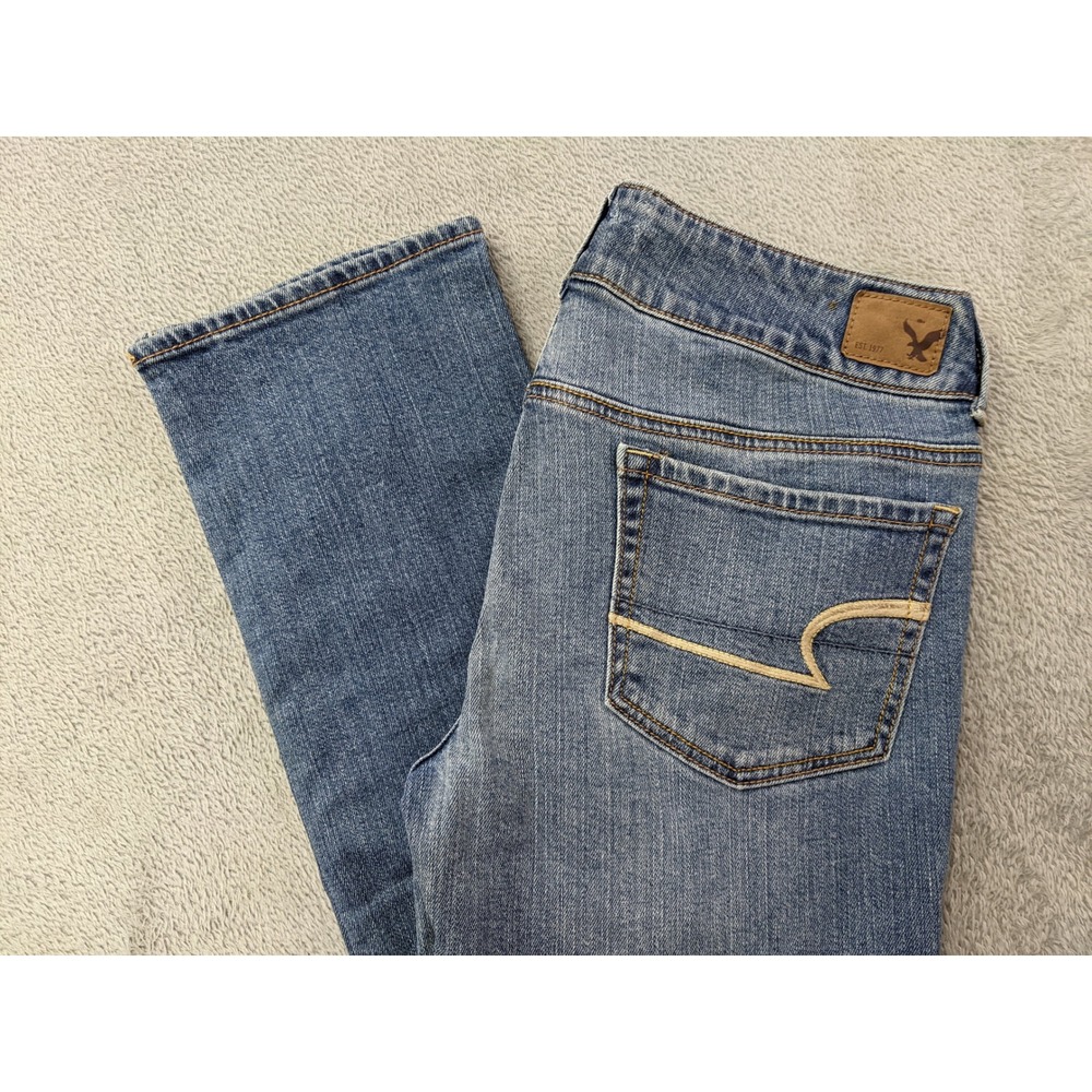 American Eagle Outfitters Womens Sz 6 Artist Crop Stretch Ripped Jeans Low Rise